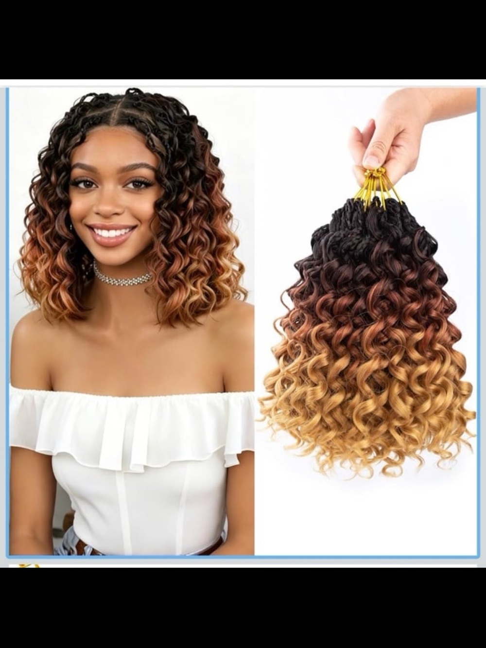 Curly crochet hair for women pre looped curl crochet hair
